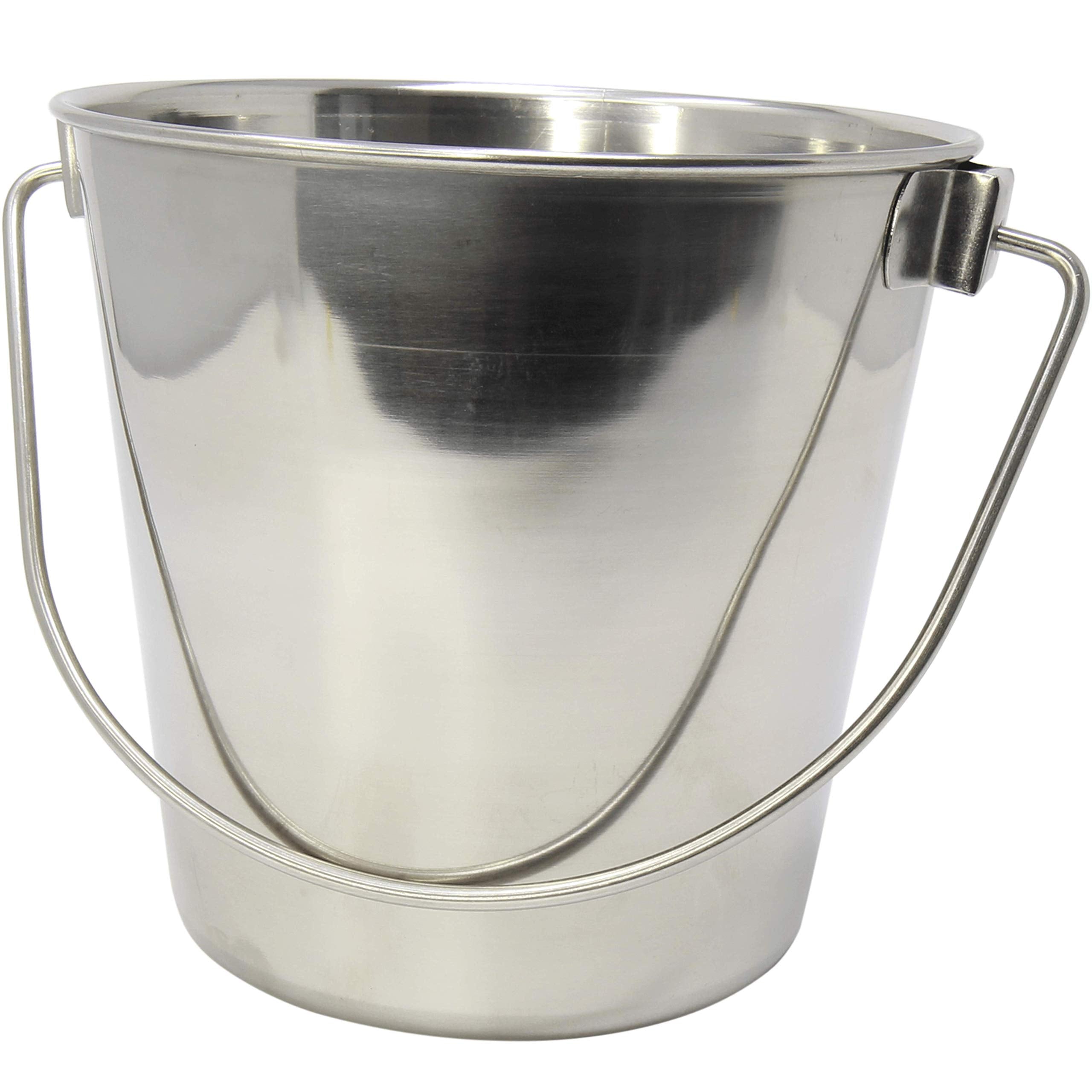 800100 2 Quart Stainless Steel Pail Bonka Bird Toys Durable Shiny Pets Food Water Liquid Treat Feed